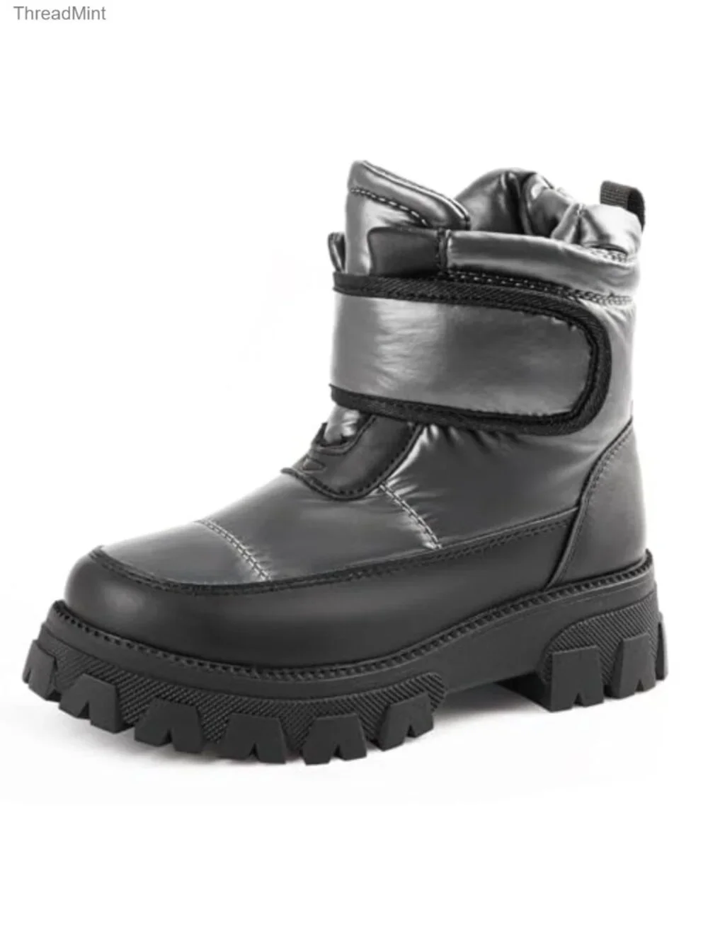 Kids Waterproof Snow Boots Winter Warm Boys Girls Hook Loop Non-Slip
